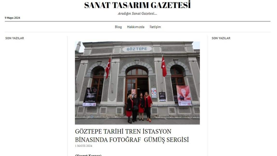 ''İstanbul Kırmızısı'' ve Gümüş Sergimiz Sanat ve Tasarım Gazetesinde